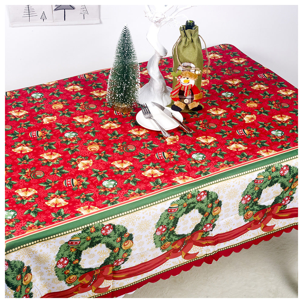 Brehn | Weihnachtsdekorationen Weihnachts-Polyester-Print-Tischdecke Weihnachts-Tischdecke