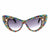 Damen Glamouröse Katzenaugen-Sonnenbrille mit funkelnden Kristallakzenten Brehn