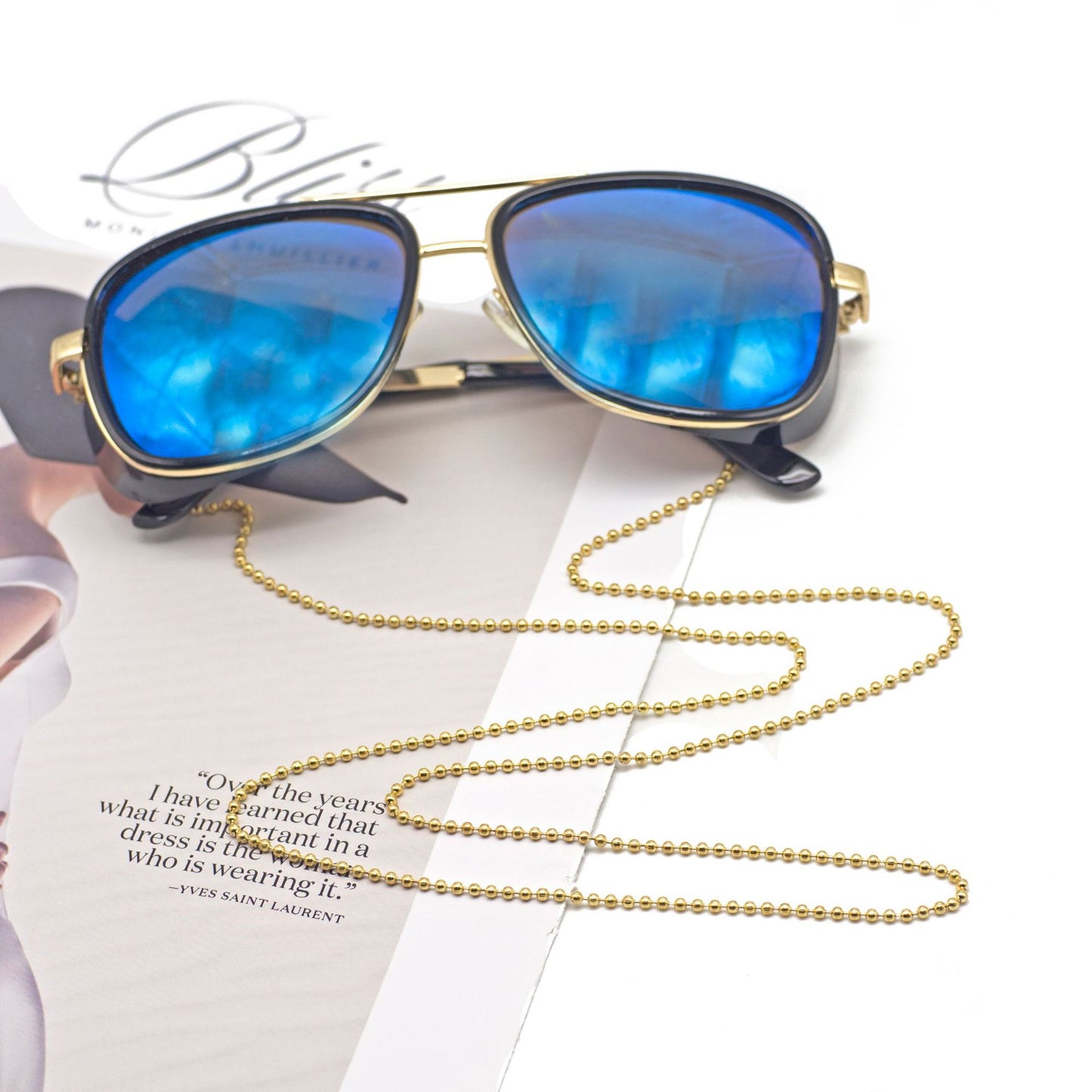 Elegante Perlen Brille Kette Brehn