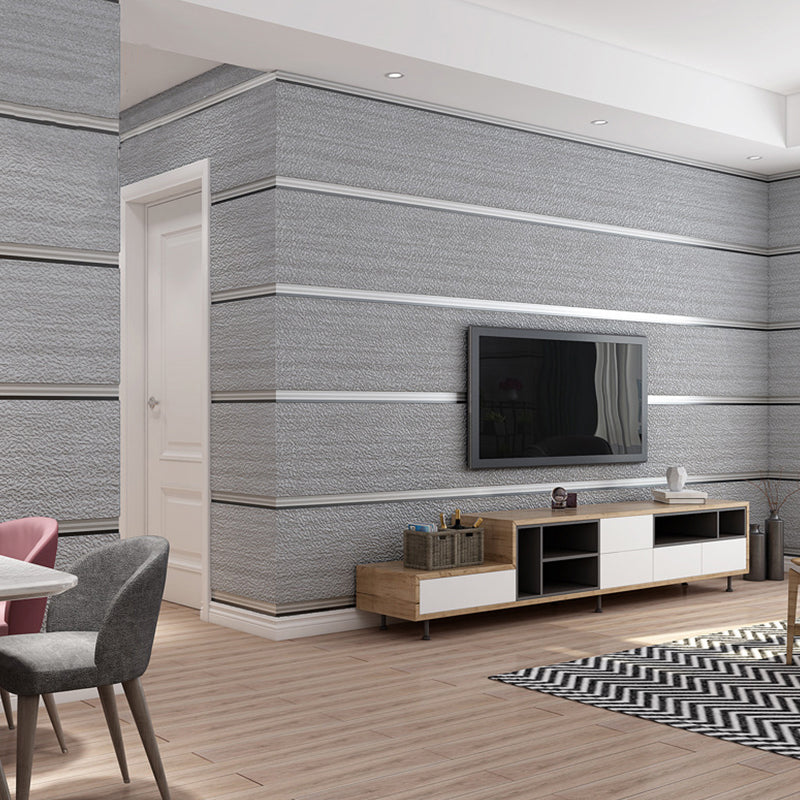 Brehn | Effen gestreepte behangrol Minimalistische gladde behang voor huisdecoratie