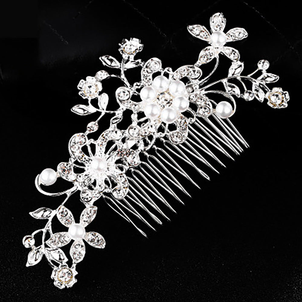 Florale Strass-Haarspange Brehn