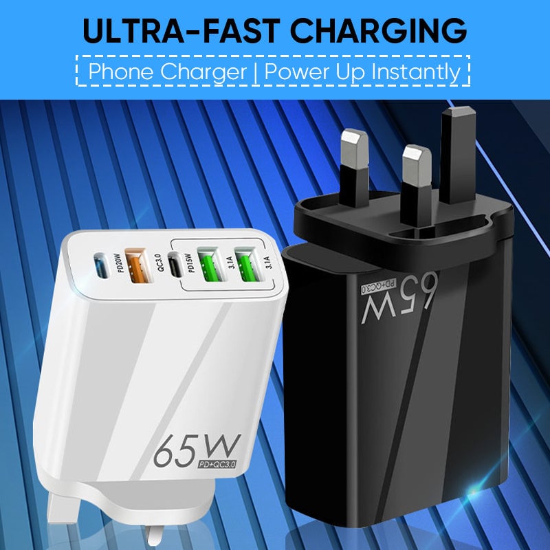 Multi-Port-Adapter 65W Schnellladegerät - US-Standard | Brehn