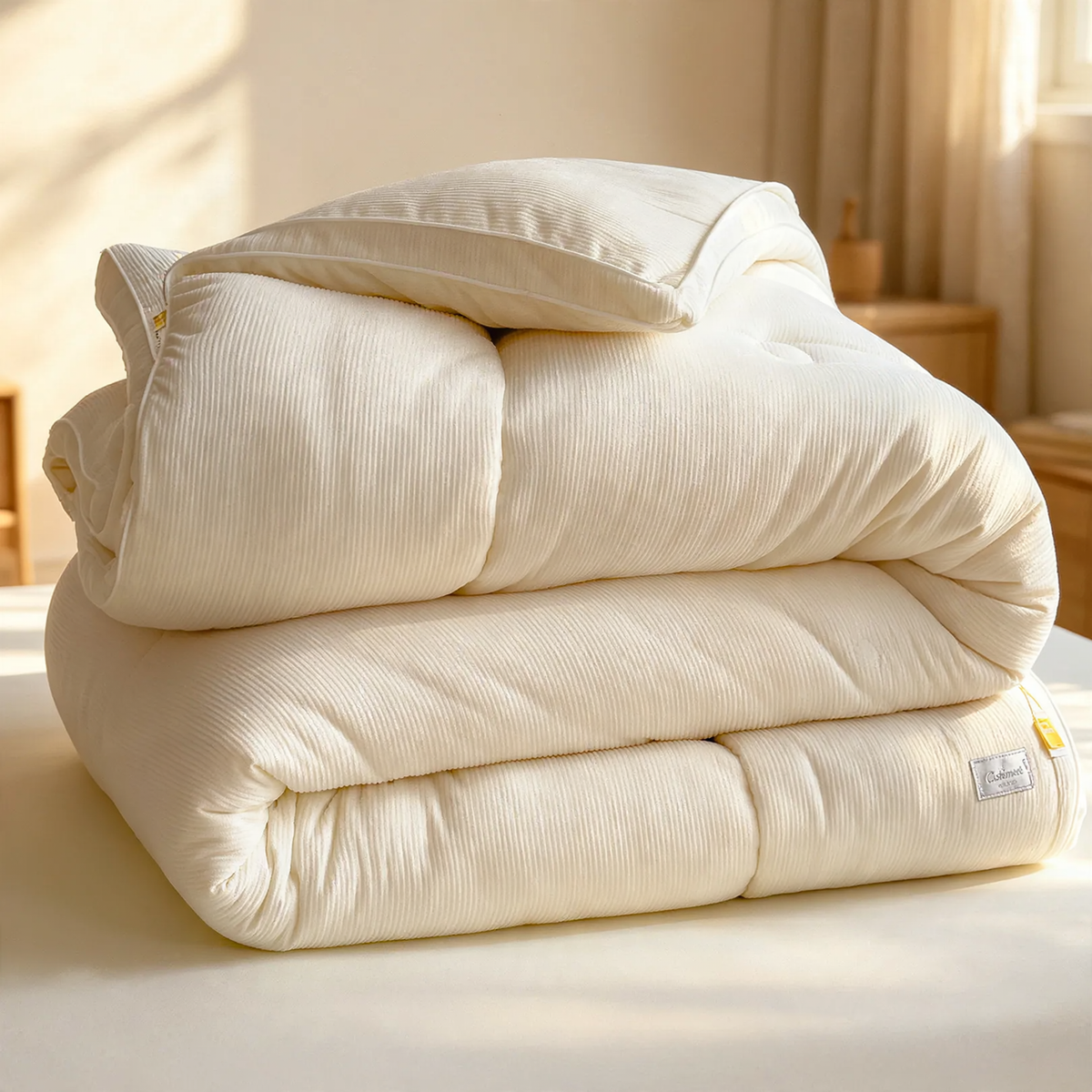 Flausch-Steppdecke mit Sojafaserfüllung, Winter