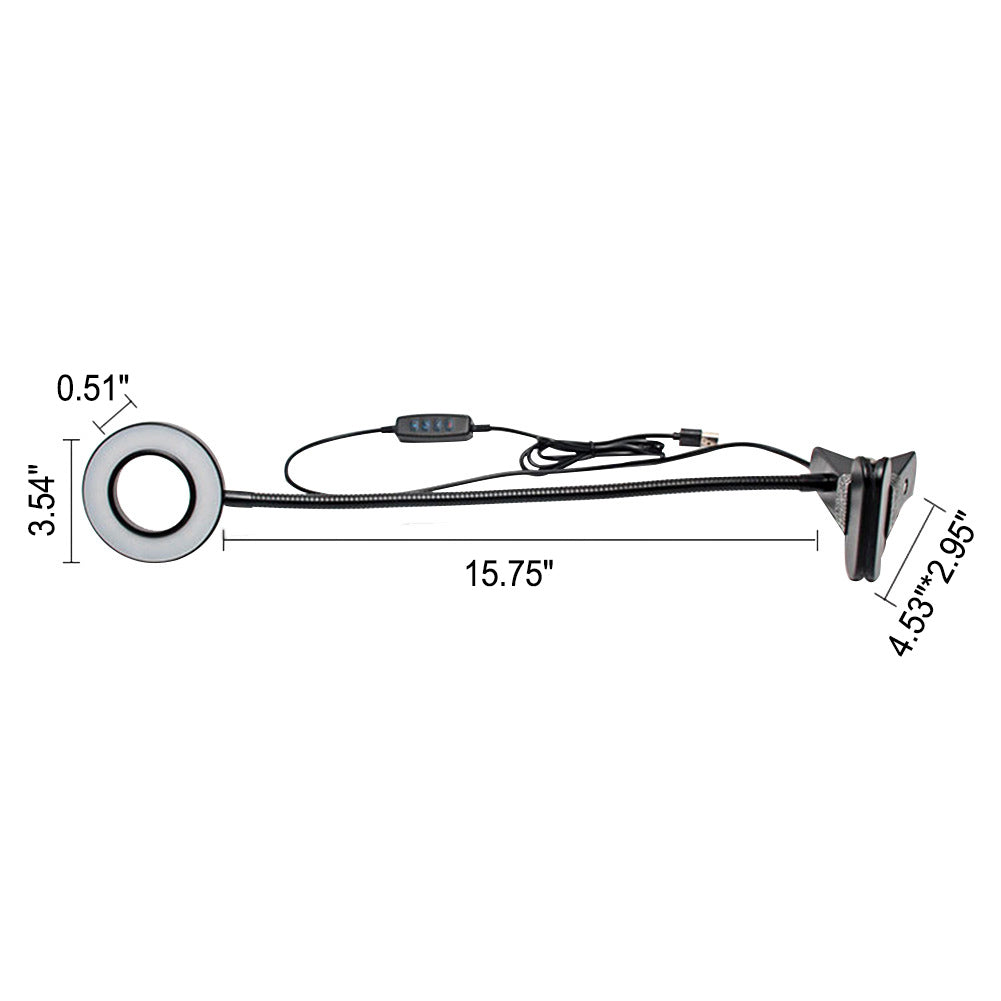 Brehn | Kreative einfache USB Hose Knopf LED Lesen Clip Schreibtischlampe