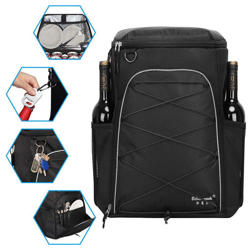Unisex nan isolierter Kühlrucksack mit thermoisoliertem Innenfach, flexiblem Tragekomfort und organisiertem Frontfach Brehn
