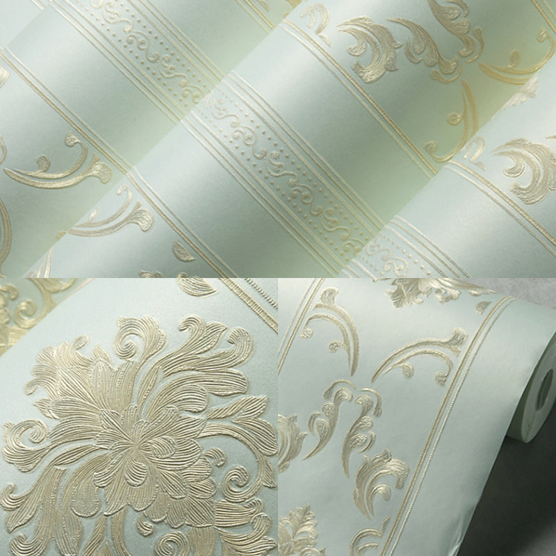 Brehn | Wandrol Damast Pastel Kleur Victoriaanse Stijl Non-Woven Stof Muurdecoratie, Vochtbestendig