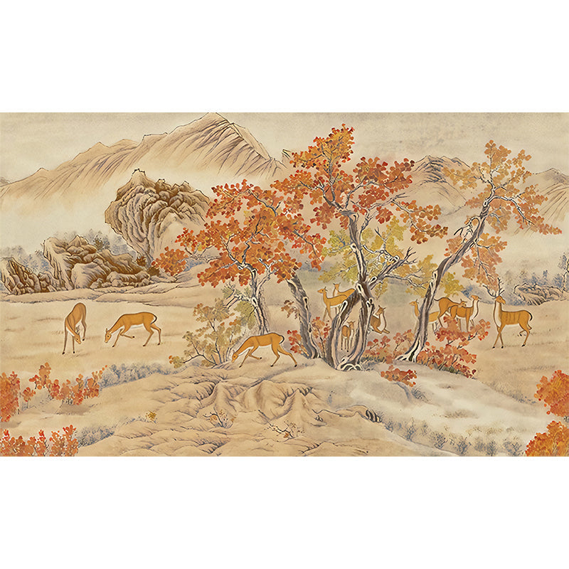 Brehn | Whole Trees Mural Wallpaper für Schlafzimmer Fantasy Forest Wandkunst in Beige, Fleckenresistent