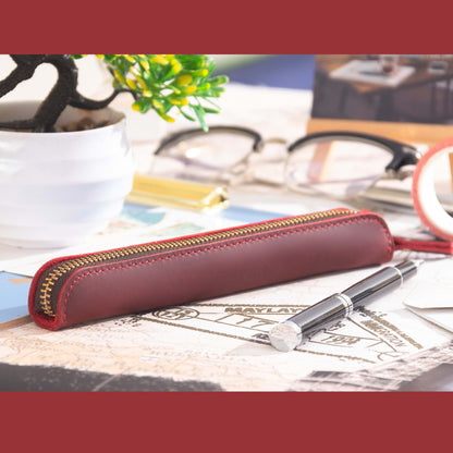 Premium Leder Reißverschluss Stiftetui