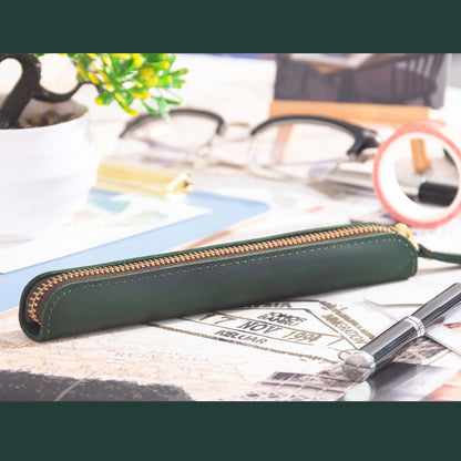 Premium Leder Reißverschluss Stiftetui