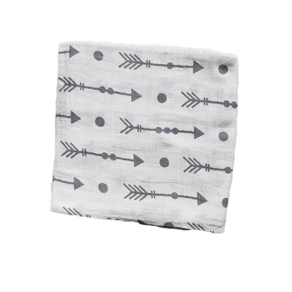 Baumwoll-Musselin Babydecke mit Herzmuster Brehn
