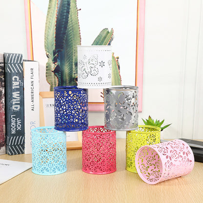 Florales Muster Metall Stift Halter Brehn