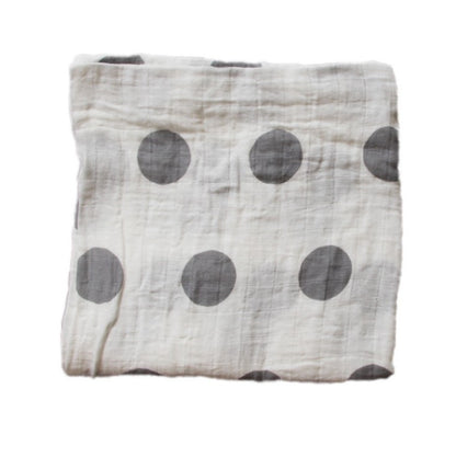 Baumwoll-Musselin Babydecke mit Herzmuster Brehn