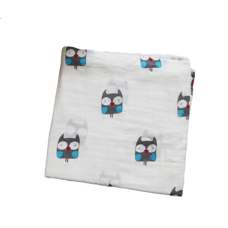 Baumwoll-Musselin Babydecke mit Herzmuster Brehn