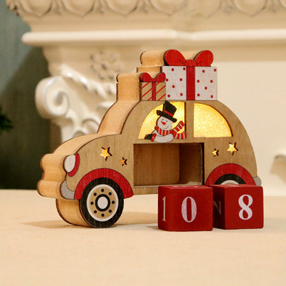 Dekorative Holz Weihnachtswagen Figur Brehn
