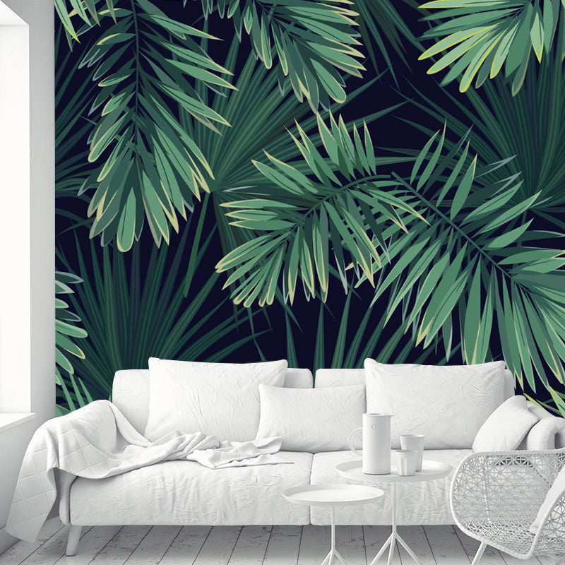 Brehn | Grüne Areca-Palmenblätter Wandmalerei Tapete Wasserdicht Tropix Schlafzimmer Wandverkleidung