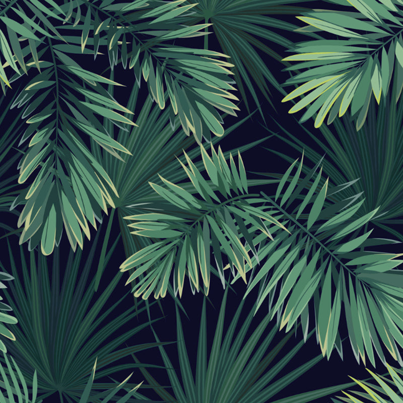 Brehn | Grüne Areca-Palmenblätter Wandmalerei Tapete Wasserdicht Tropix Schlafzimmer Wandverkleidung