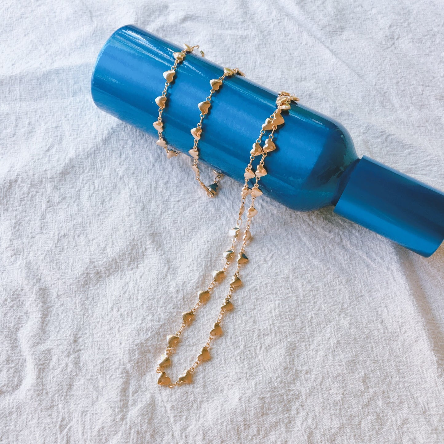 Feine Kette mit Herzen Brehn