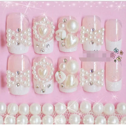 Elegante dekorative Press-On-Nagelspitzen