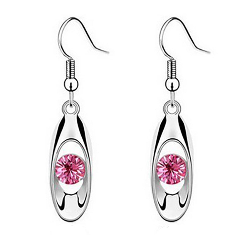 Elegante Kristall Ovale Ohrringe Brehn