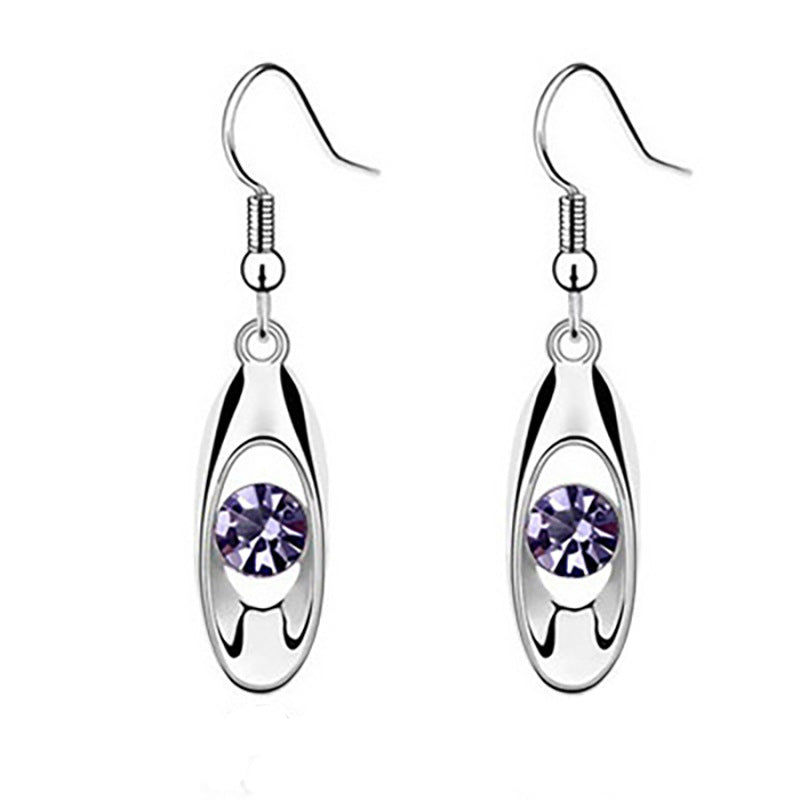 Elegante Kristall Ovale Ohrringe Brehn
