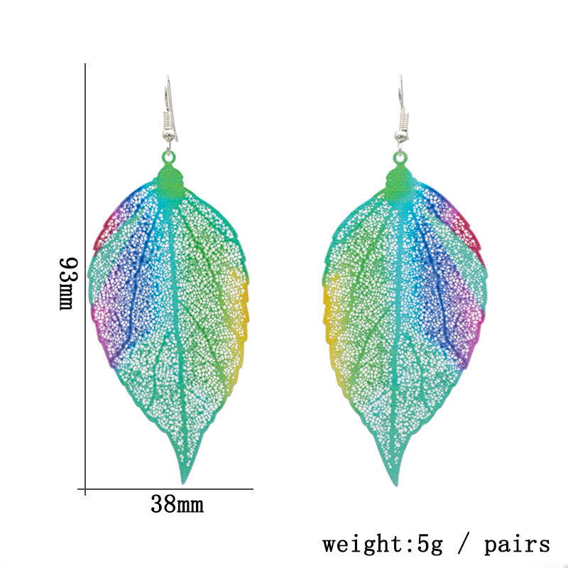 Künstlerische von Blättern inspirierte Dangly Ohrringe Brehn
