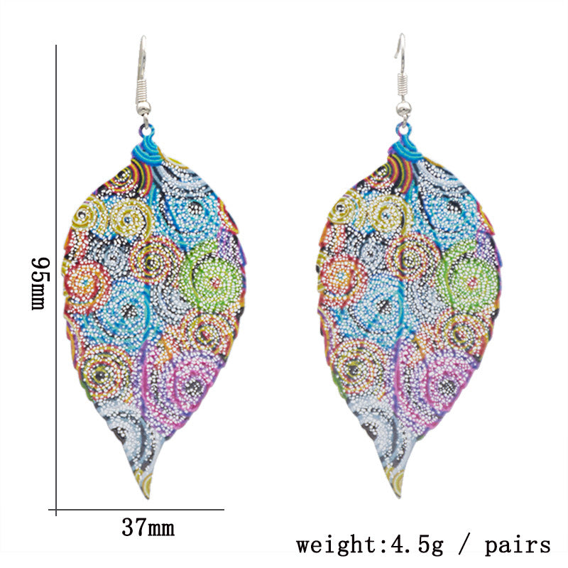 Künstlerische von Blättern inspirierte Dangly Ohrringe Brehn