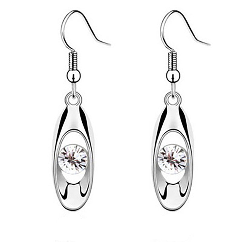 Elegante Kristall Ovale Ohrringe Brehn