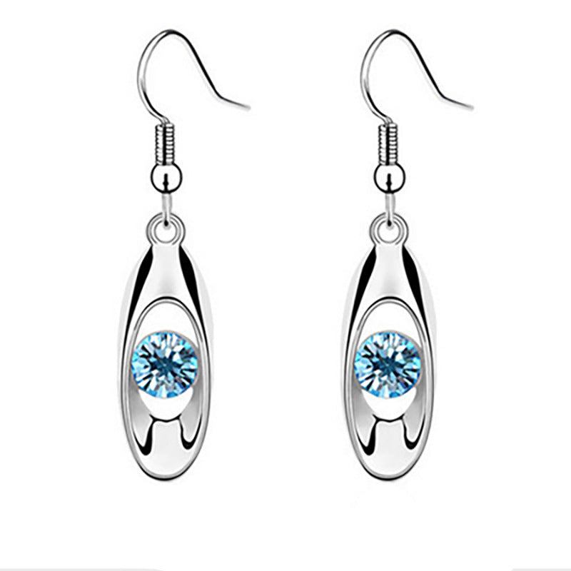 Elegante Kristall Ovale Ohrringe Brehn