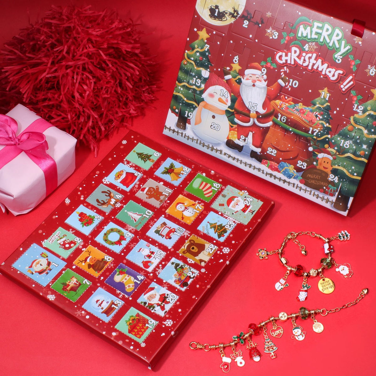 DIY Adventskalender mit Armbändern für Kinder