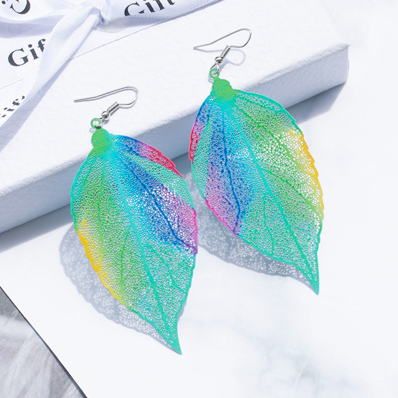 Künstlerische von Blättern inspirierte Dangly Ohrringe Brehn