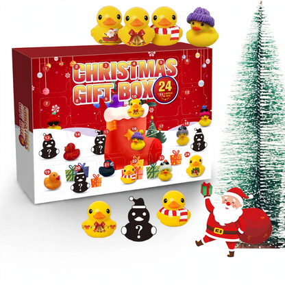 Weihnachts-Adventskalender mit 24 Gummi-Enten