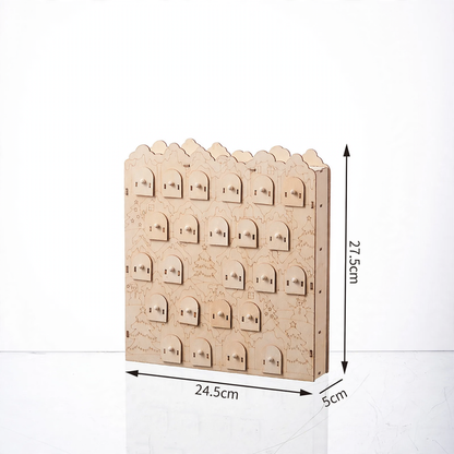 Beleuchteter Holz-Adventskalender mit LED