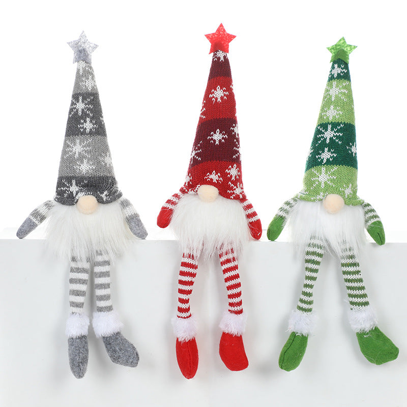Weihnachts-Wichtelfigur mit LED-Beleuchtung und Sternenmütze