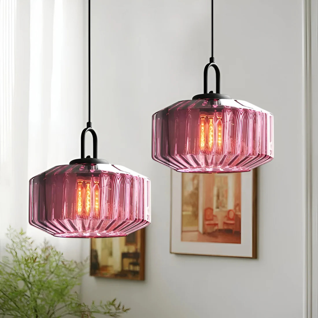 Brehn | Retro Farbige Glaspendelleuchte