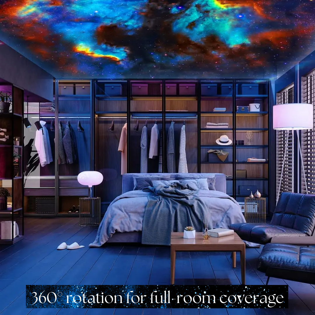 Planetarium-Galaxy-Projector - 360° Rotation for complete room illumination Brehn