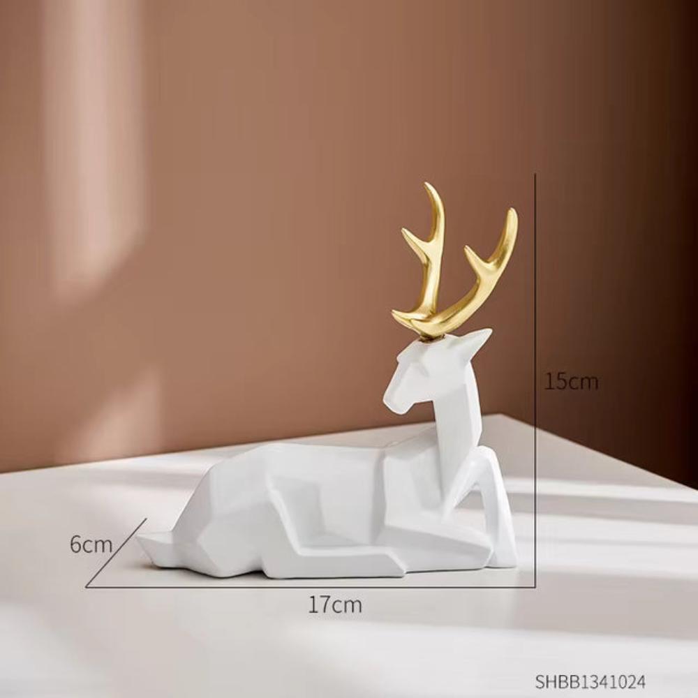 Geometrischer Hirsch Anzeige Figurine | Brehn