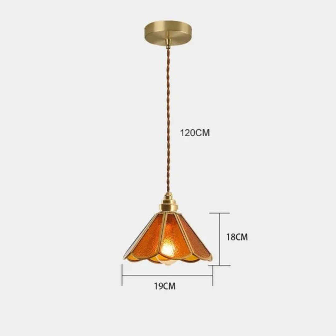 Brehn | Design Pendelleuchte Buntglas