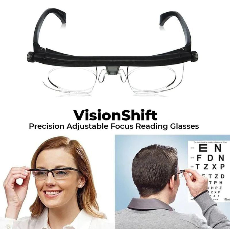 VisionShift Brille mit verstellbarem Fokus