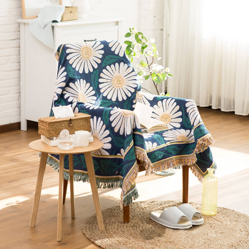 Bohemian Strickwurfdecken für Sofa Dekor