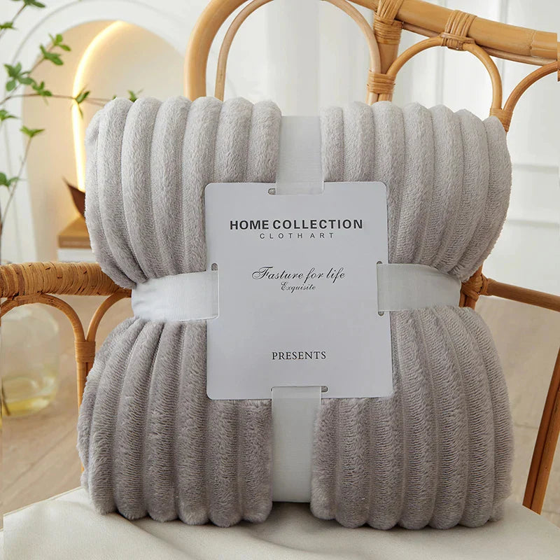 Brehn | Breite gestreifte Flanellfleece-Decke - CozyStripe