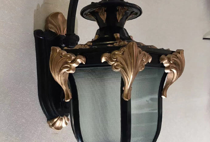 Europäisches Retro-Laternen-Glas Außen wasserdicht 1-Licht Wandleuchte Lamp | Brehn