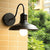 Retro Loft Dome Eisen Außen Wasserdicht 1-Licht Gebogene Arm Wand Sconce Lampe | Brehn