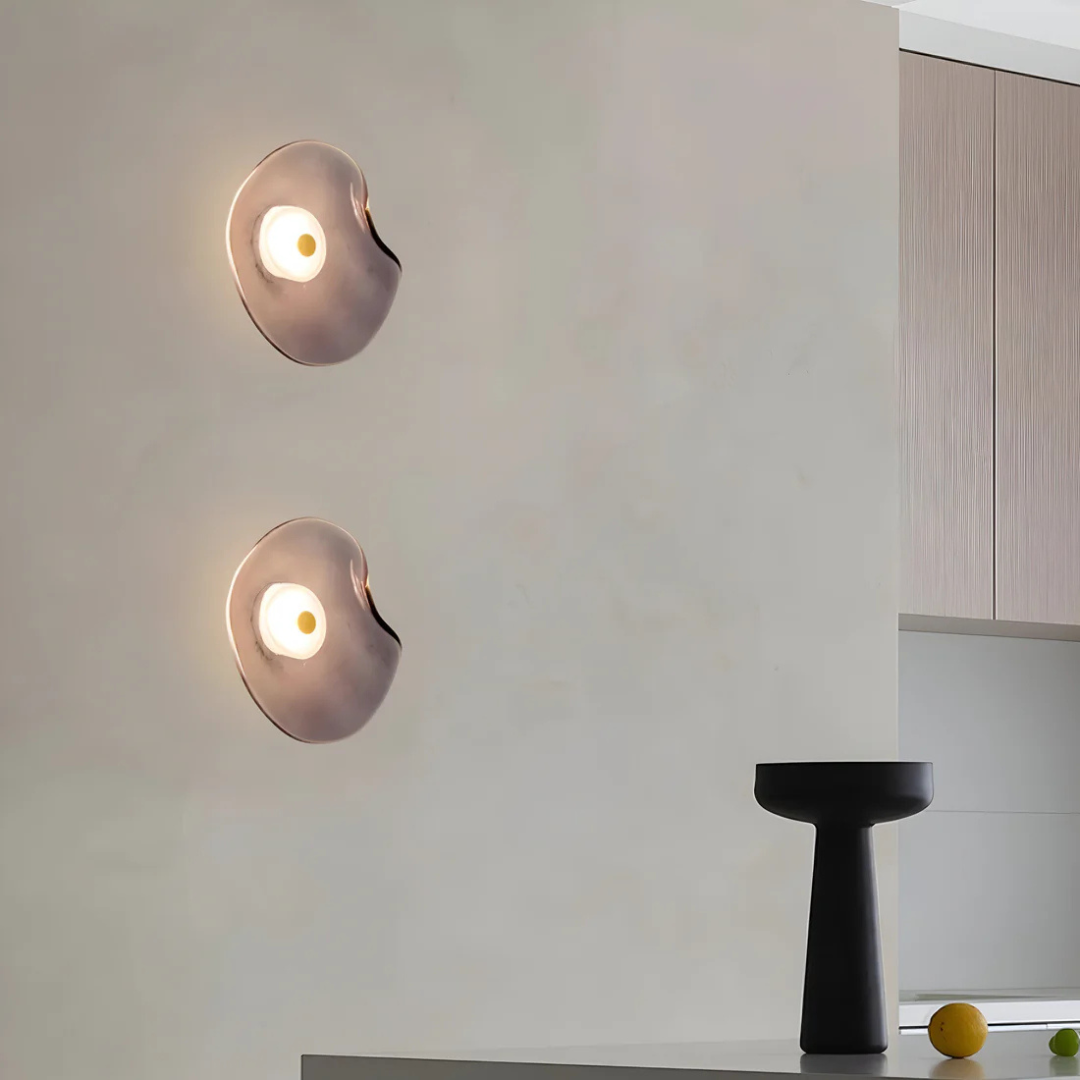 Brehn | Gekrüppte Glas Wandlampe