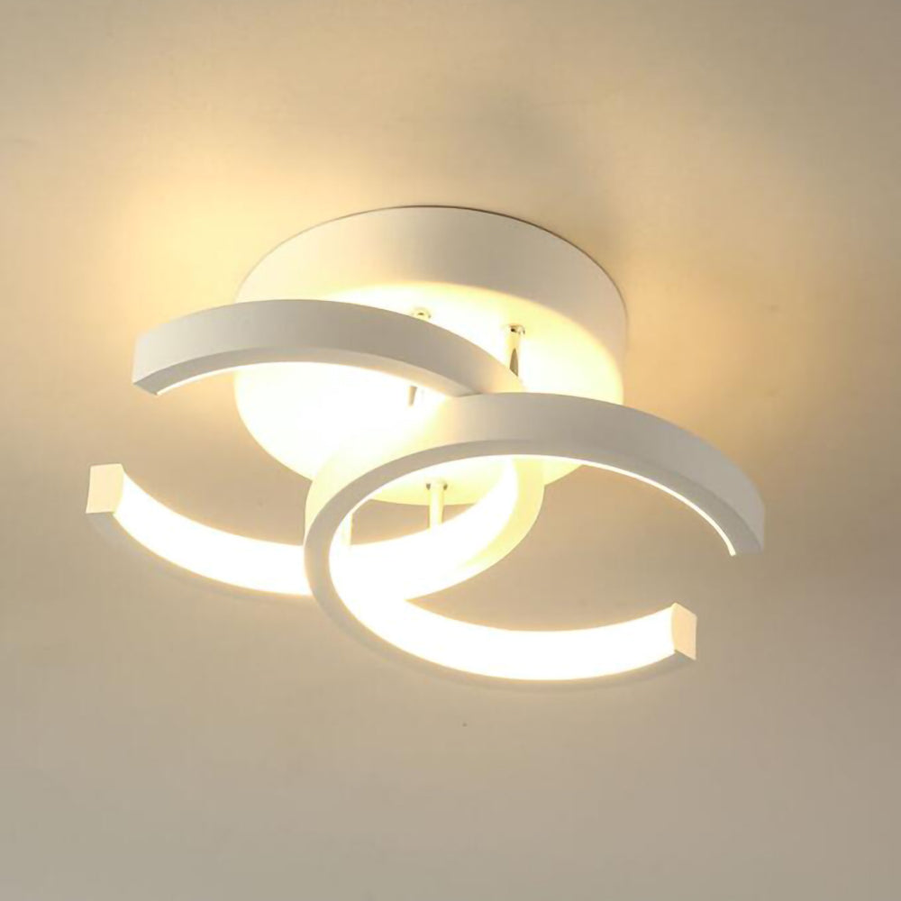 Deckenleuchte mit LED-Beleuchtung, schwarzem Metallrahmen
