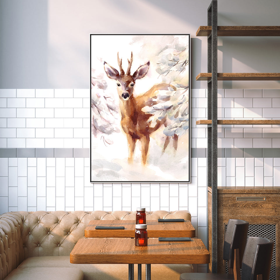 Junges, elegantes Reh – Leinwandbild