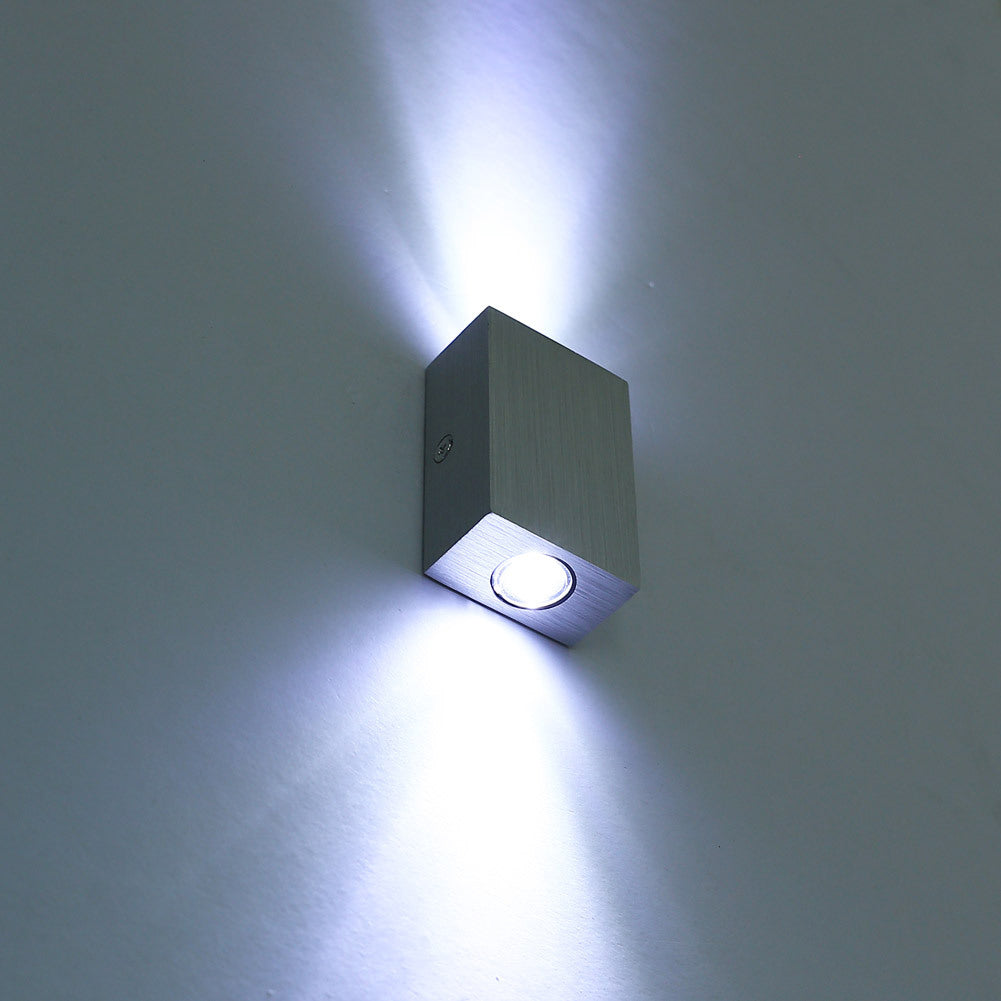 Moderne Einfachheit Wasserfest Aluminium Kubische LED Wandlampe Für Außenpatio | Brehn