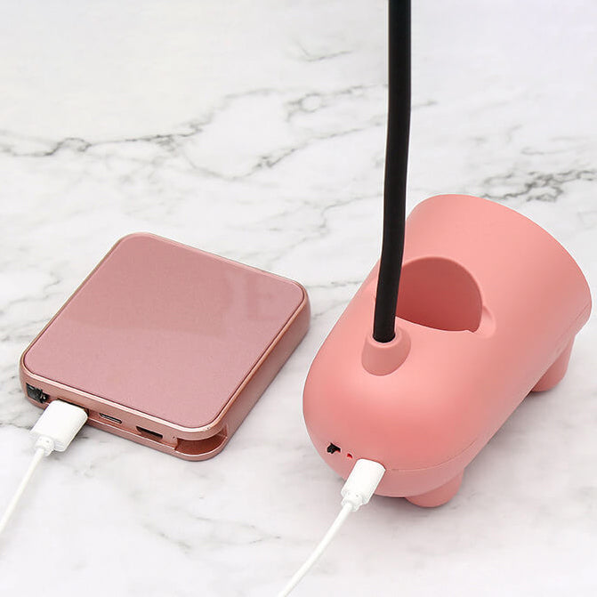 Brehn | BunnyGlow Kreative LED Touch-Lampe mit Stifthalter | USB-Ladefunktion | Schreibtischlampe | Kinderzimmer Deko