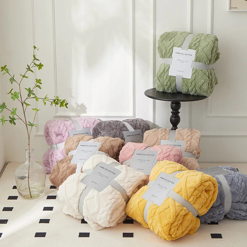Brehn | Wendbare Dicke Lammwoll-Decke - CozyLuxe