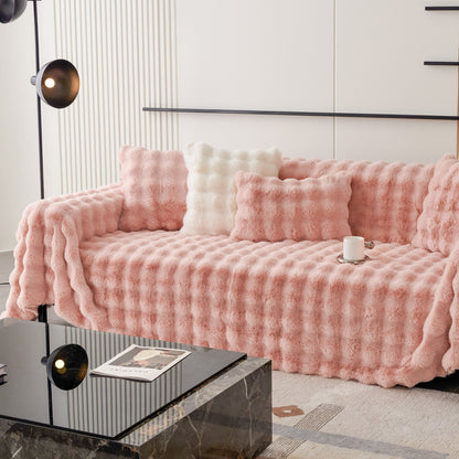 Luxe Ripple Faux Fur Sofa Cover - Modern, Stylisch & Langlebig Sofa Schutz | Brehn
