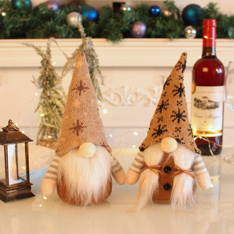Weihnachts-Wichtel mit Strickmütze, Stoff-Hängefigur